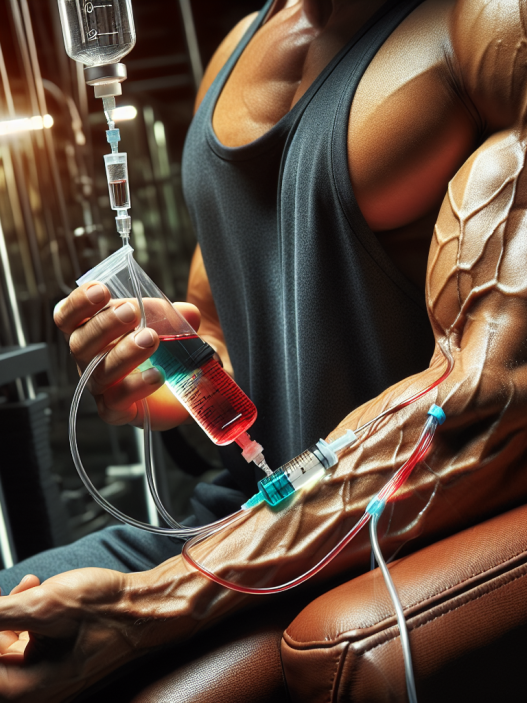 Infusion de décanoate de nandrolone dans le sang pendant l'effort physique