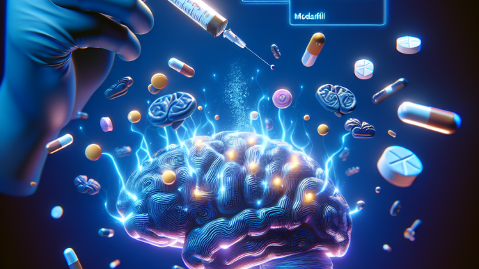 Stimulation de l'activité dopaminergique dans le cerveau avec le Modafinil