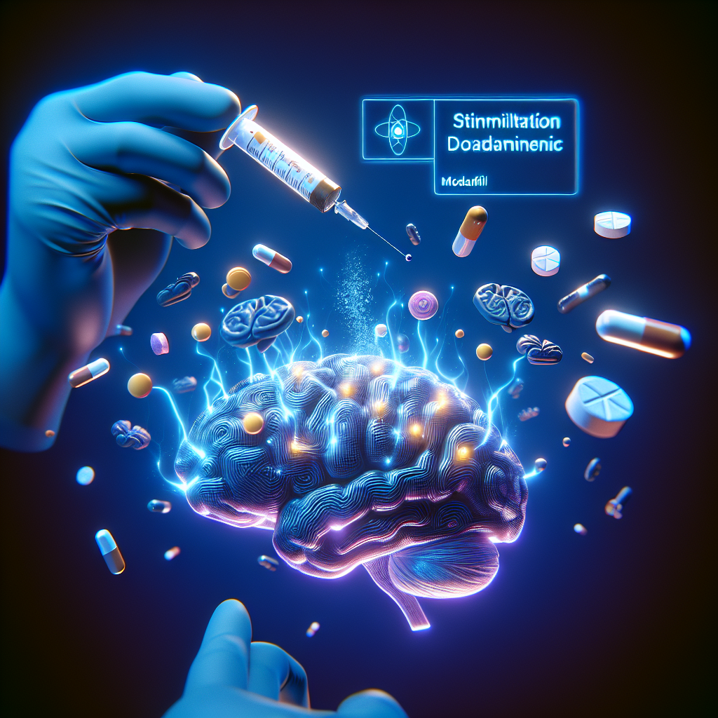 Stimulation de l'activité dopaminergique dans le cerveau avec le Modafinil